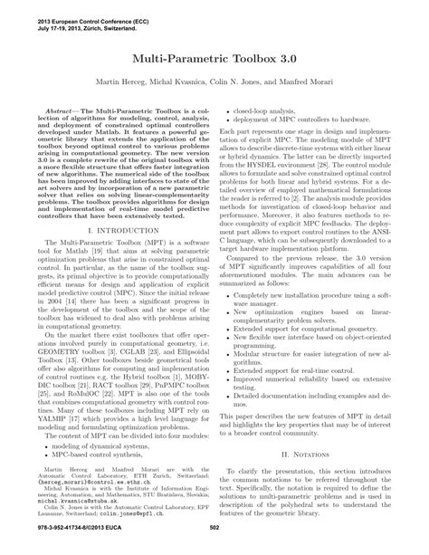 Multi-Parametric Toolbox 3.0