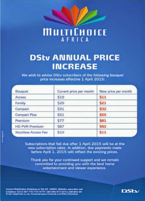 multichoice packages prices namibia