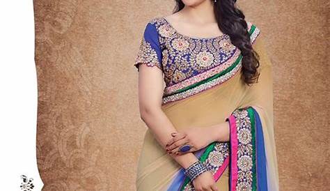 Multicolor Embroidered Georgette Saree With Blouse