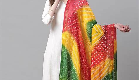 Multicolored Dupatta Online Buy Multicolor Leheriya Chiffon By Jaypore At Jaypore Com