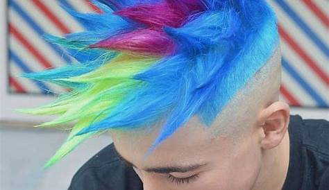 Guy with MultiColored Hair♡ Hairstyle Dyed_Hair 
