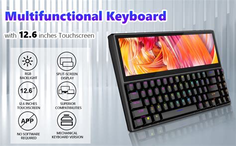 Multifunctional Keyboard With 12.6 Inches Touchscreen
