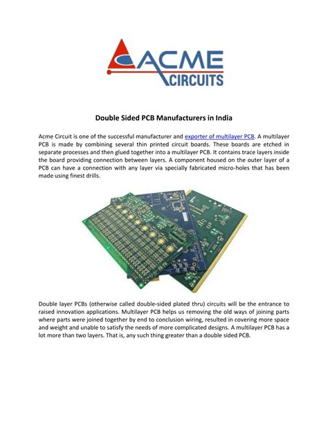 multilayer pcb manufacturers in india