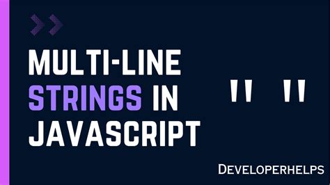 Multiline String Javascript Es6