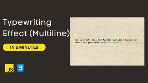 Multiline Typewriter Effect Javascript