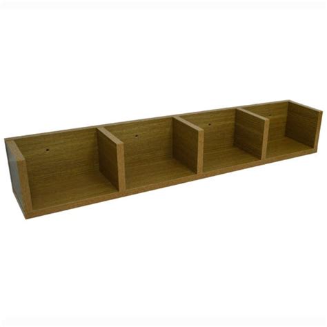 Multimedia Storage Shelf Oak