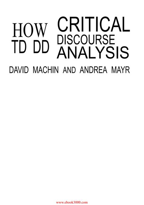 multimodal critical discourse analysis machin and mayr