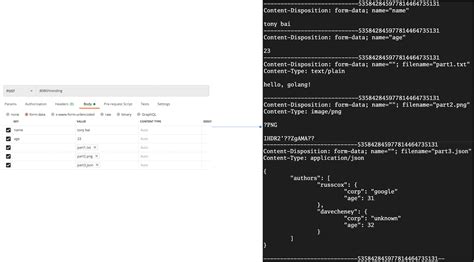 multipart/form-data json example