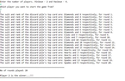 Multiplayer Card Game In Java