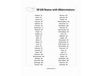 Multiple Choice 50 State Abbreviations Quiz