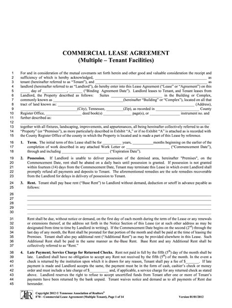 editable free commercial rental lease agreement templates pdf real 26
