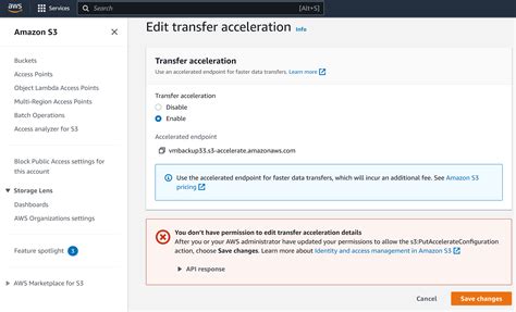 Multiple Amazon S3 Buckets With Transfer Acceleration For Storage