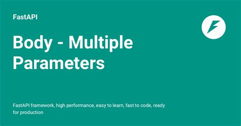 Multiple Body Parameters