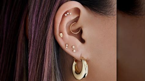 Multiple Earrings On One Ear