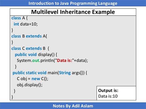 multiple inheritance in java simple program