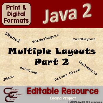 Multiple Layouts In Java