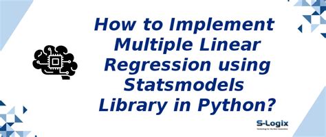 multiple linear regression using statsmodels