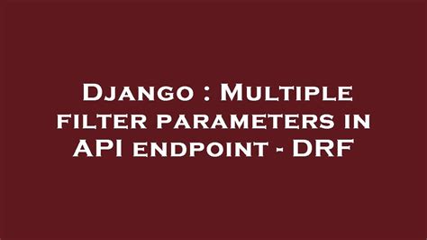 Multiple Parameters Django