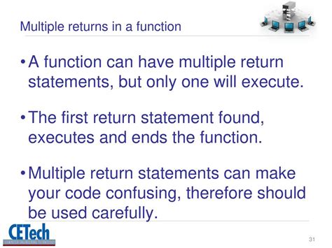 multiple returns in a function