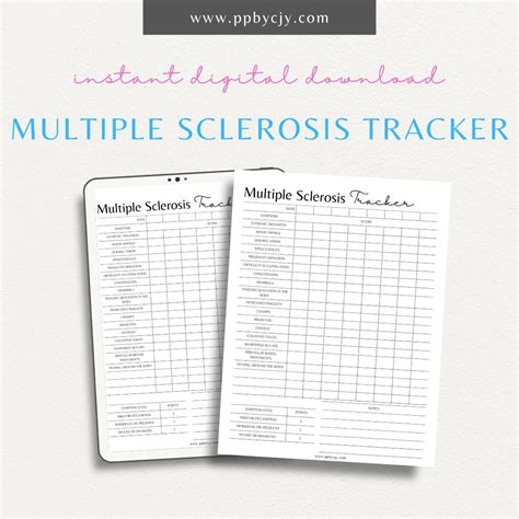 Multiple Sclerosis Tracker Printable