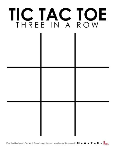 Multiple Tic Tac Toe Printable