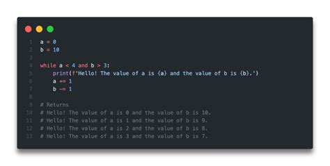 multiple variables in while loop python
