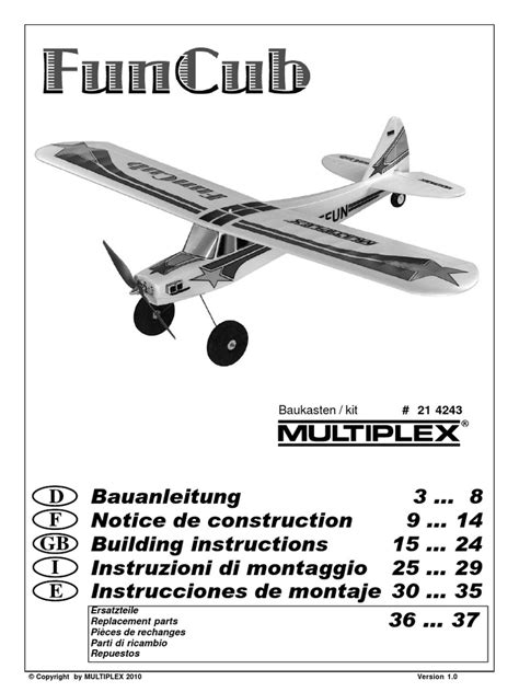 multiplex fun cub manual