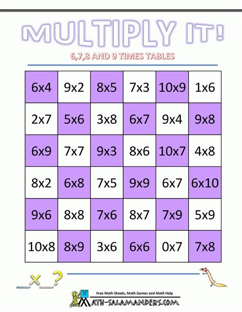 multiplication activities 4th grade