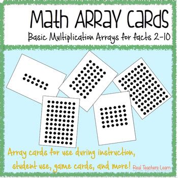 Multiplication Array Cards Printable