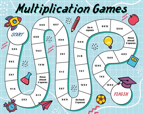 Multiplication Board Game Printable