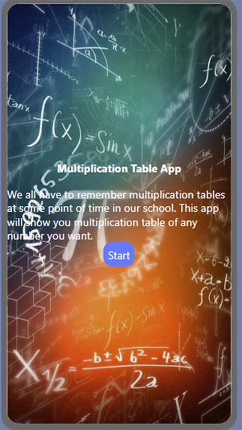 Multiplication Tables App