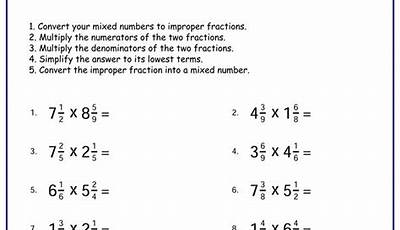 Multiply A Whole Number By A Mixed Number Worksheet