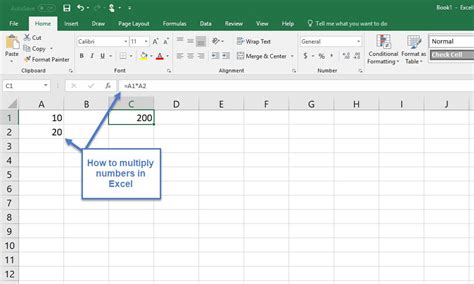 Multiply in Excel