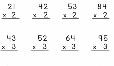 Multiplying Two Digit Numbers By Two Digit Numbers Worksheet