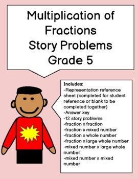 multiplying fractions story problems printable template