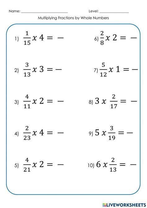 worksheet. Multiply Fractions By Whole Numbers Worksheets. Grass Fedjp