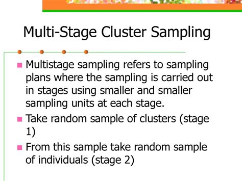 multistage cluster sampling with stratification example