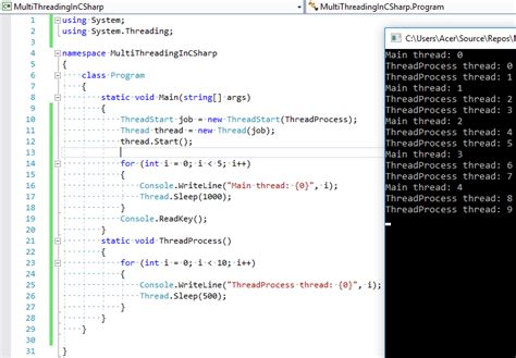 Multithreading In C# Example Project