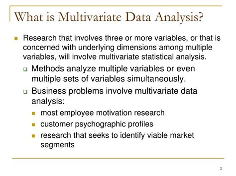 multivariate data analysis meaning