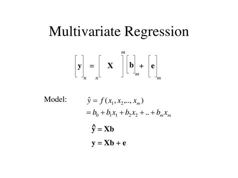 multivariate regression formula