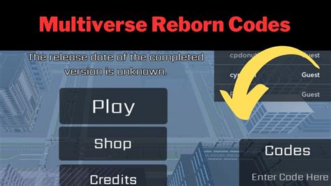 multiverse reborn codes 2024