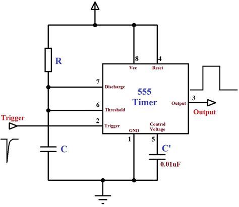 multivibrator circuit using 555