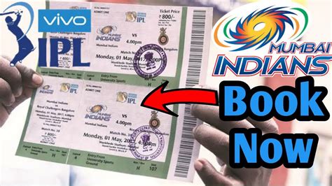 mumbai indians match ticket booking