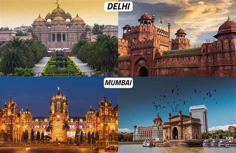 mumbai vs new delhi to visit