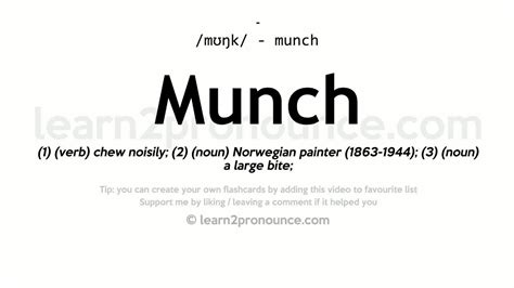 munch meaning in english