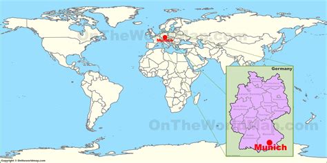munich germany on world map