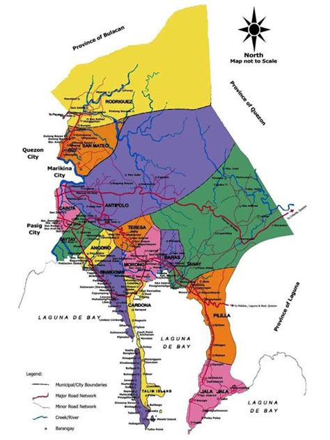 municipalities of rizal province map