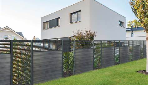 mur de clôture modernejardinboisbeton House gate