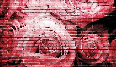 Mur En Brique Rose Closeup De De s Avec Violet, , Fuchsia