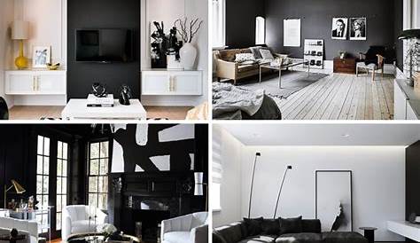 1001 + façons d'aménager le salon noir et blanc de manière